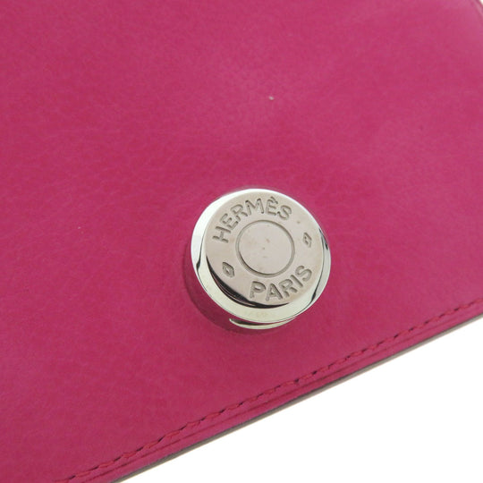 HERMES Coin case Eversoft pink Dogon Compact Eversoft Women Used Authentic