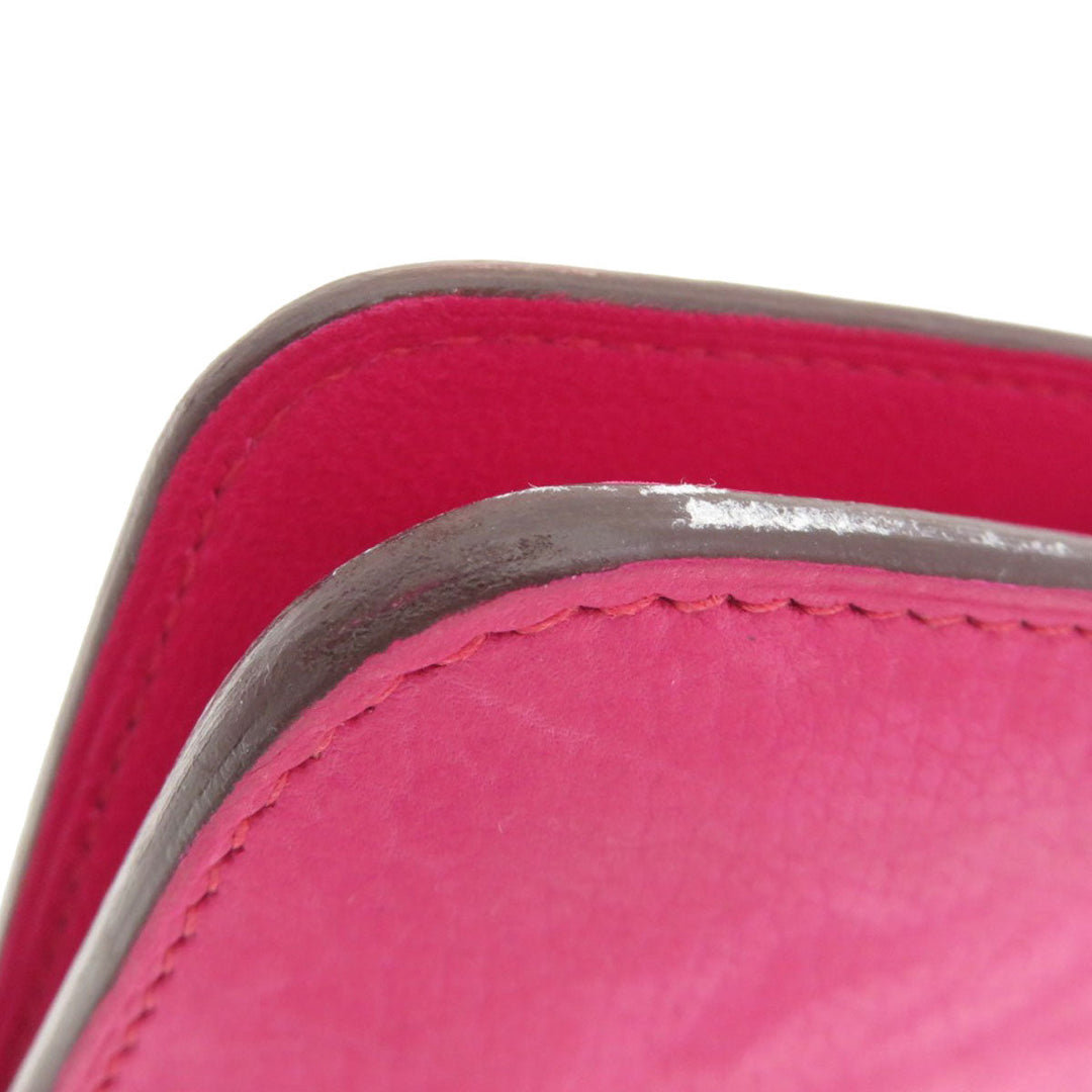 HERMES Coin case Eversoft pink Dogon Compact Eversoft Women Used Authentic