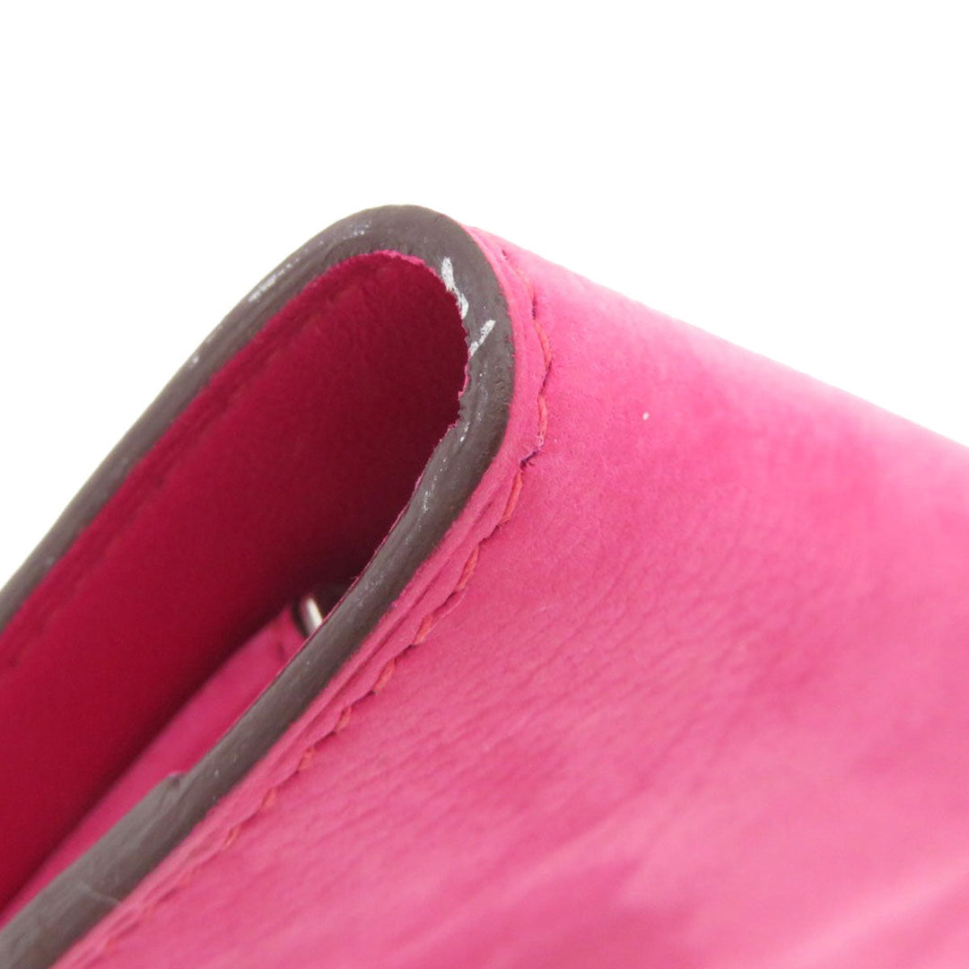 HERMES Coin case Eversoft pink Dogon Compact Eversoft Women Used Authentic