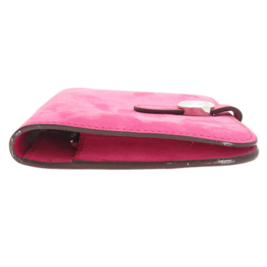 HERMES Coin case Eversoft pink Dogon Compact Eversoft Women Used Authentic