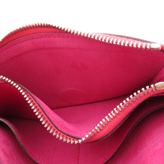 HERMES Coin case Eversoft pink Dogon Compact Eversoft Women Used Authentic