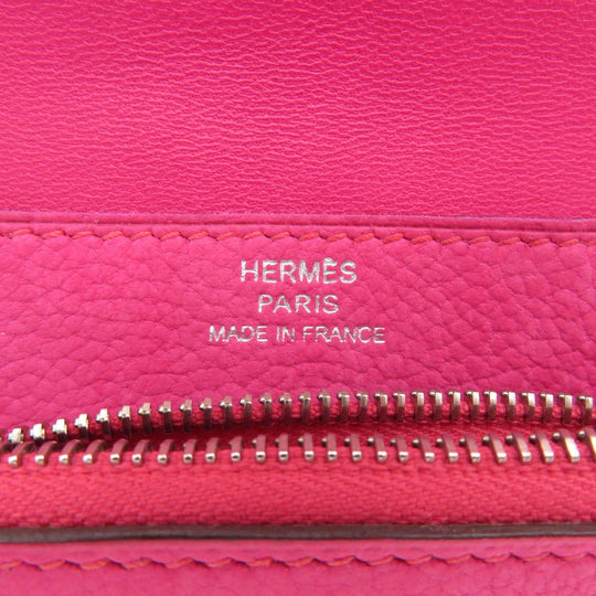 HERMES Coin case Eversoft pink Dogon Compact Eversoft Women Used Authentic