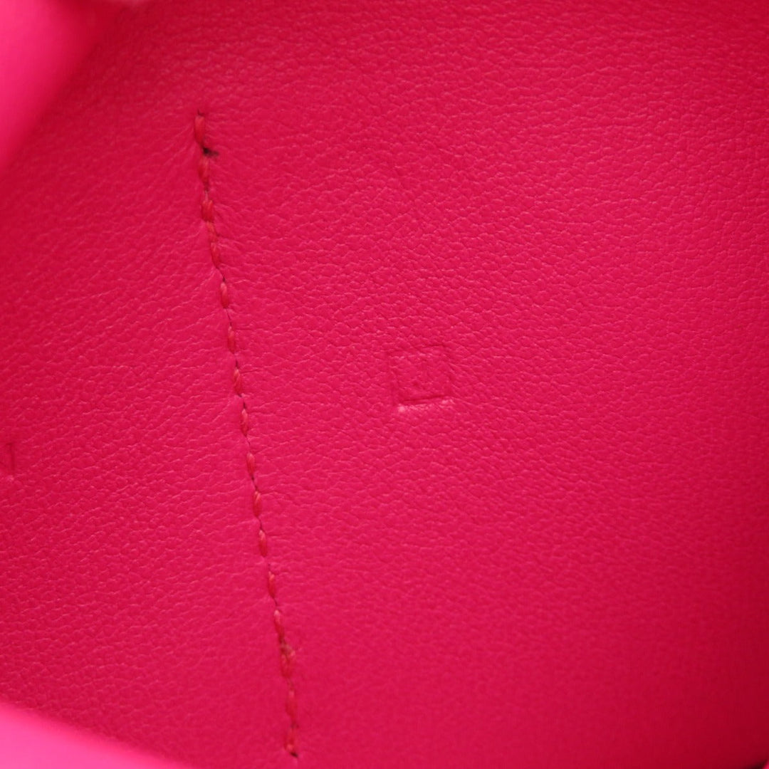 HERMES Coin case Eversoft pink Dogon Compact Eversoft Women Used Authentic