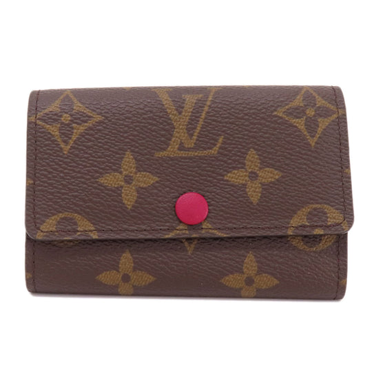 LOUIS VUITTON Key case Key holder  M60701 Monogram canvas Brown Multicles6 Monogram Fuchsia