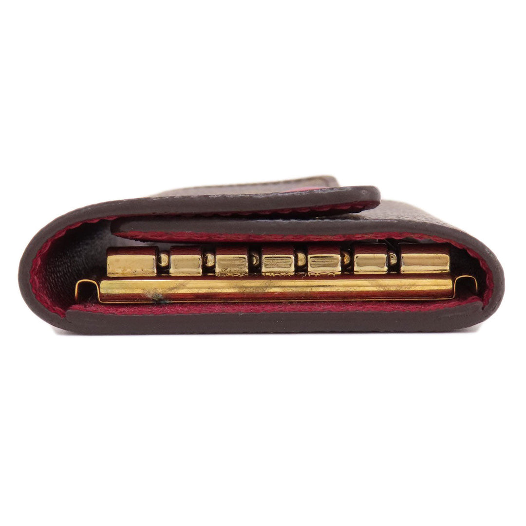 LOUIS VUITTON Key case Key holder  M60701 Monogram canvas Brown Multicles6 Monogram Fuchsia