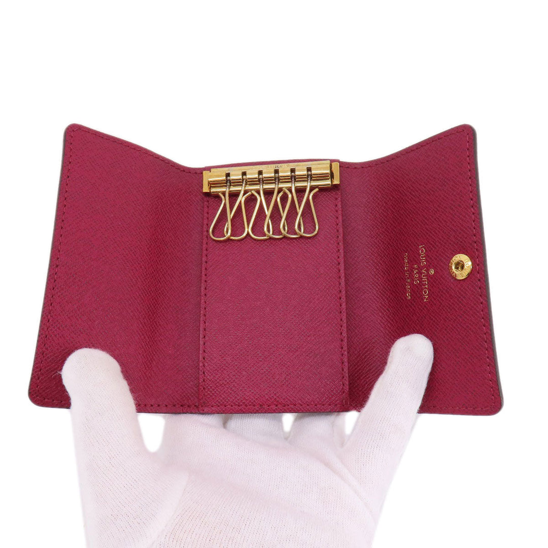LOUIS VUITTON Key case Key holder  M60701 Monogram canvas Brown Multicles6 Monogram Fuchsia