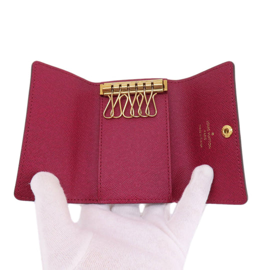 LOUIS VUITTON Key case Key holder  M60701 Monogram canvas Brown Multicles6 Monogram Fuchsia