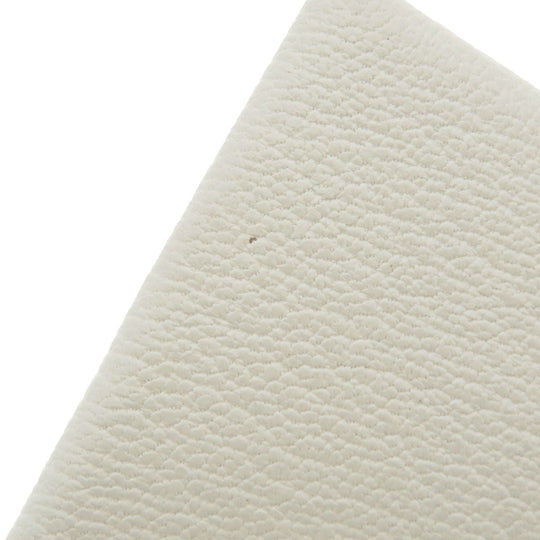 HERMES Card Case Shave white Calvi Duo Chevre Women Used Authentic