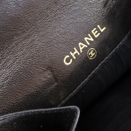 CHANEL Coin case lambskin black COCO Mark Women Used Authentic