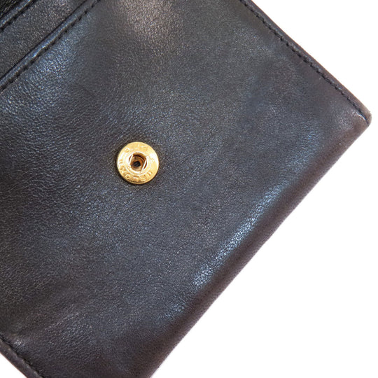 CHANEL Coin case lambskin black COCO Mark Women Used Authentic