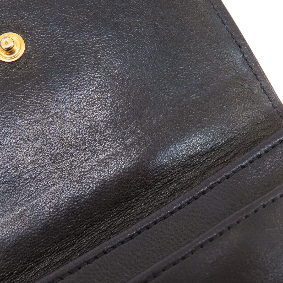 CHANEL Coin case lambskin black COCO Mark Women Used Authentic