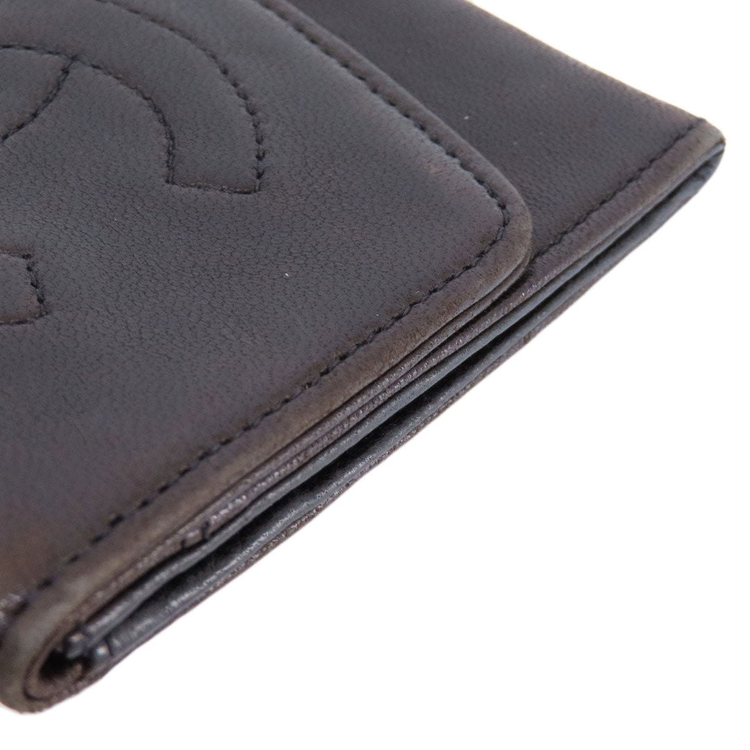 CHANEL Coin case lambskin black COCO Mark Women Used Authentic