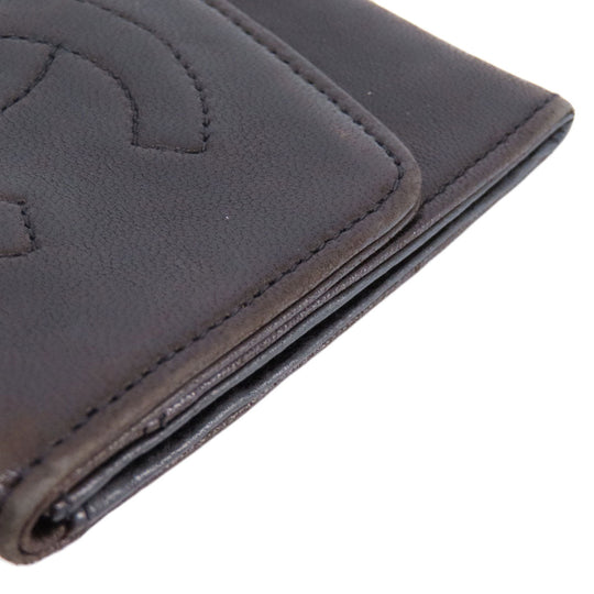 CHANEL Coin case lambskin black COCO Mark Women Used Authentic
