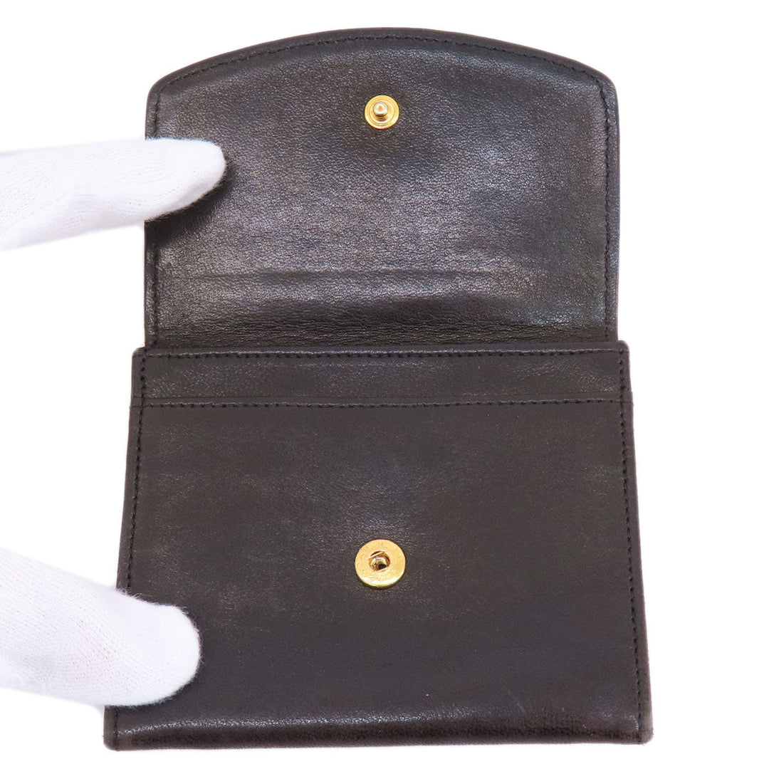 CHANEL Coin case lambskin black COCO Mark Women Used Authentic