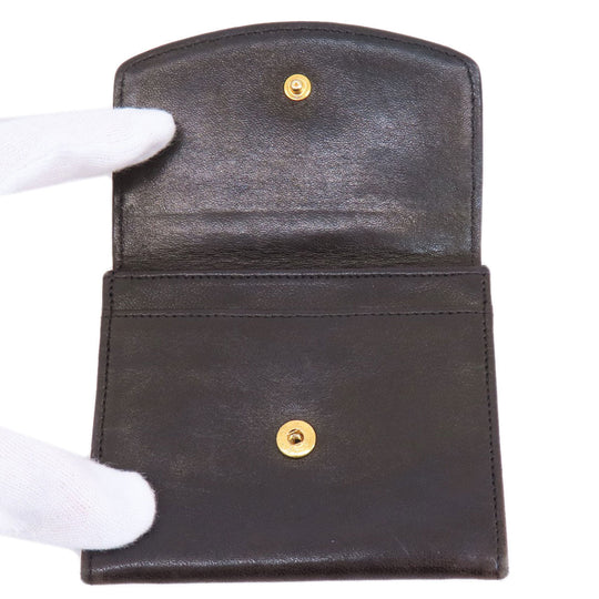 CHANEL Coin case lambskin black COCO Mark Women Used Authentic