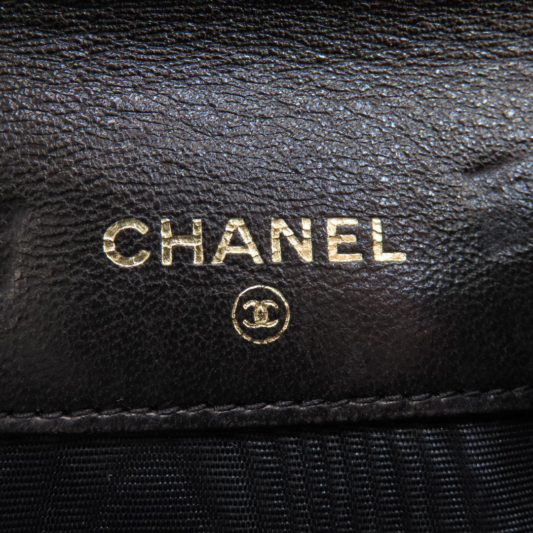 CHANEL Coin case lambskin black COCO Mark Women Used Authentic