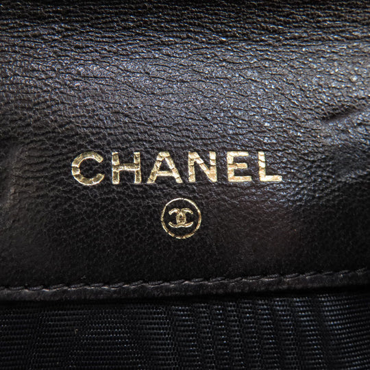 CHANEL Coin case lambskin black COCO Mark Women Used Authentic