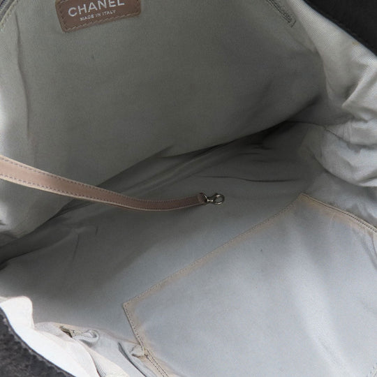 CHANEL Tote Bag lambskin black COCO Mark SilverMetal