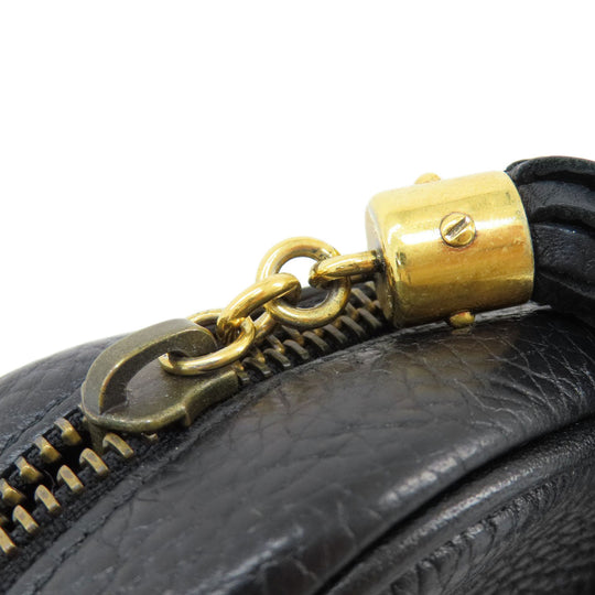 GUCCI Shoulder Bag 347994 leather black Soho Interlocking G Women Used Authentic