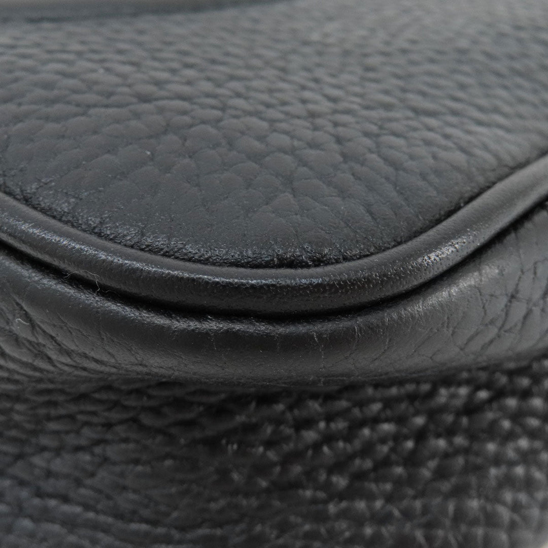 GUCCI Shoulder Bag 347994 leather black Soho Interlocking G Women Used Authentic