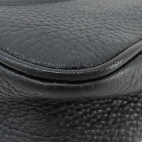 GUCCI Shoulder Bag 347994 leather black Soho Interlocking G Women Used Authentic