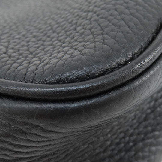 GUCCI Shoulder Bag 347994 leather black Soho Interlocking G Women Used Authentic