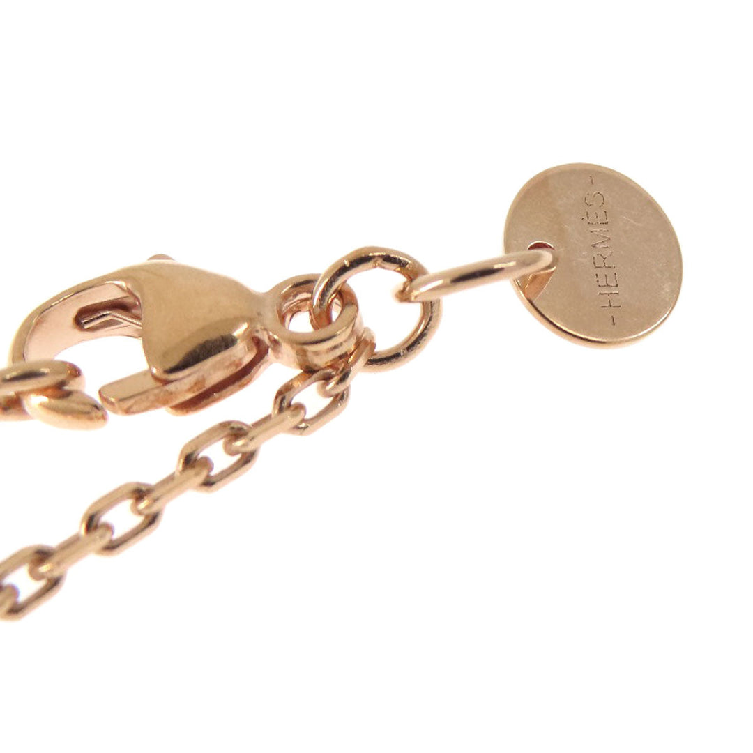 HERMES Necklace Gold Plated, Swift pink As Doucour PM Women Used Authentic