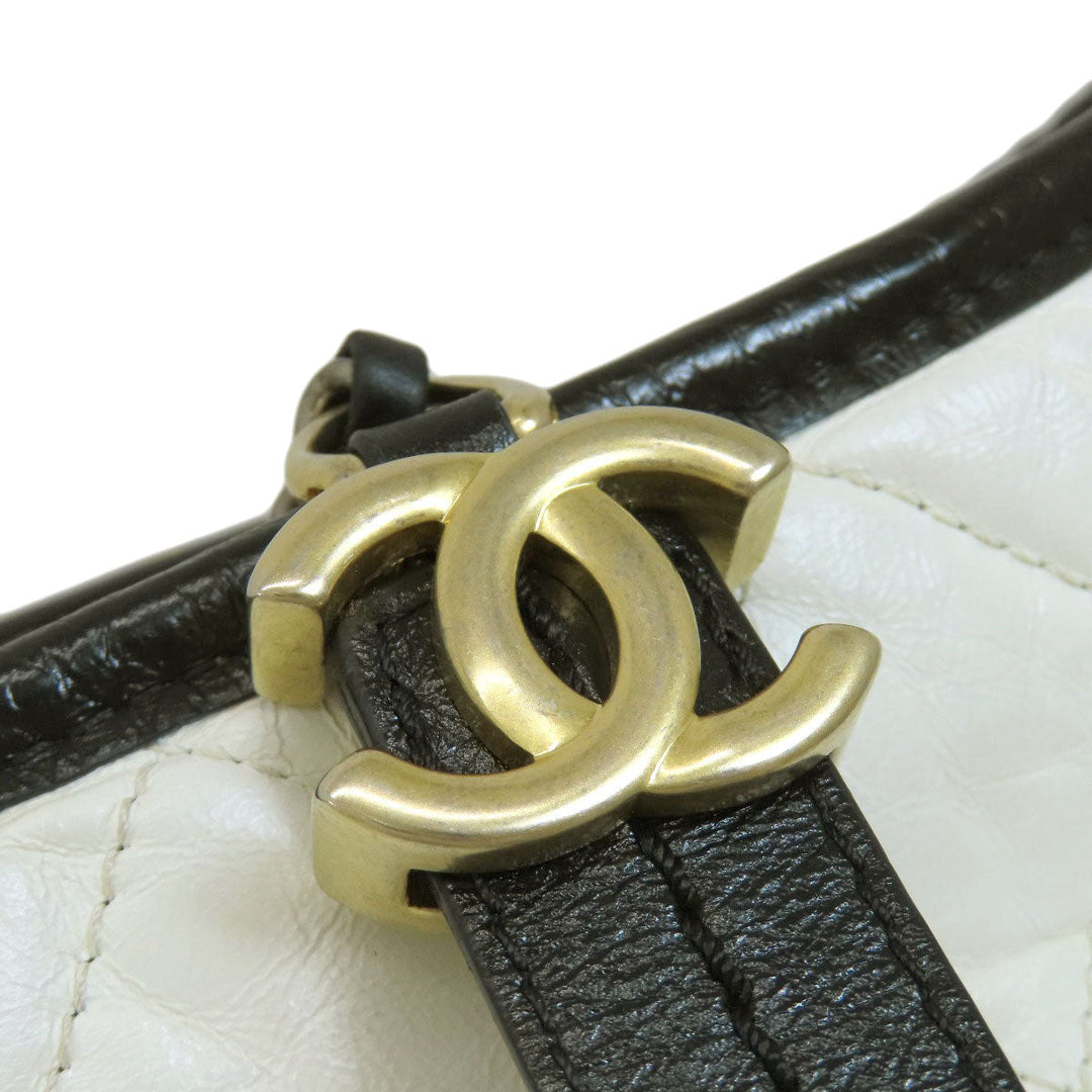 CHANEL Shoulder Bag Calfskin white ChainShoulder Gabriel Gold Metal Silver Metal