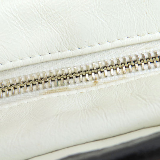 CHANEL Shoulder Bag Calfskin white ChainShoulder Gabriel Gold Metal Silver Metal