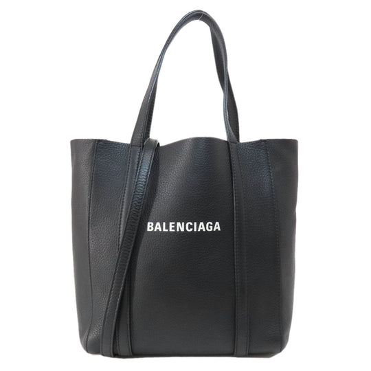 BALENCIAGA Handbag 551815 leather black Everyday Tote 2WAY Women Used Authentic
