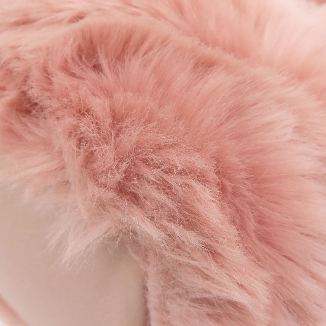 Furla Shoulder Bag fur pink logo Women Used Authentic