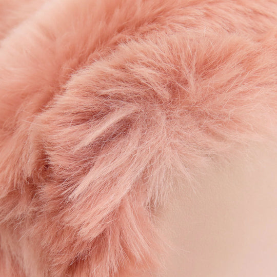 Furla Shoulder Bag fur pink logo Women Used Authentic