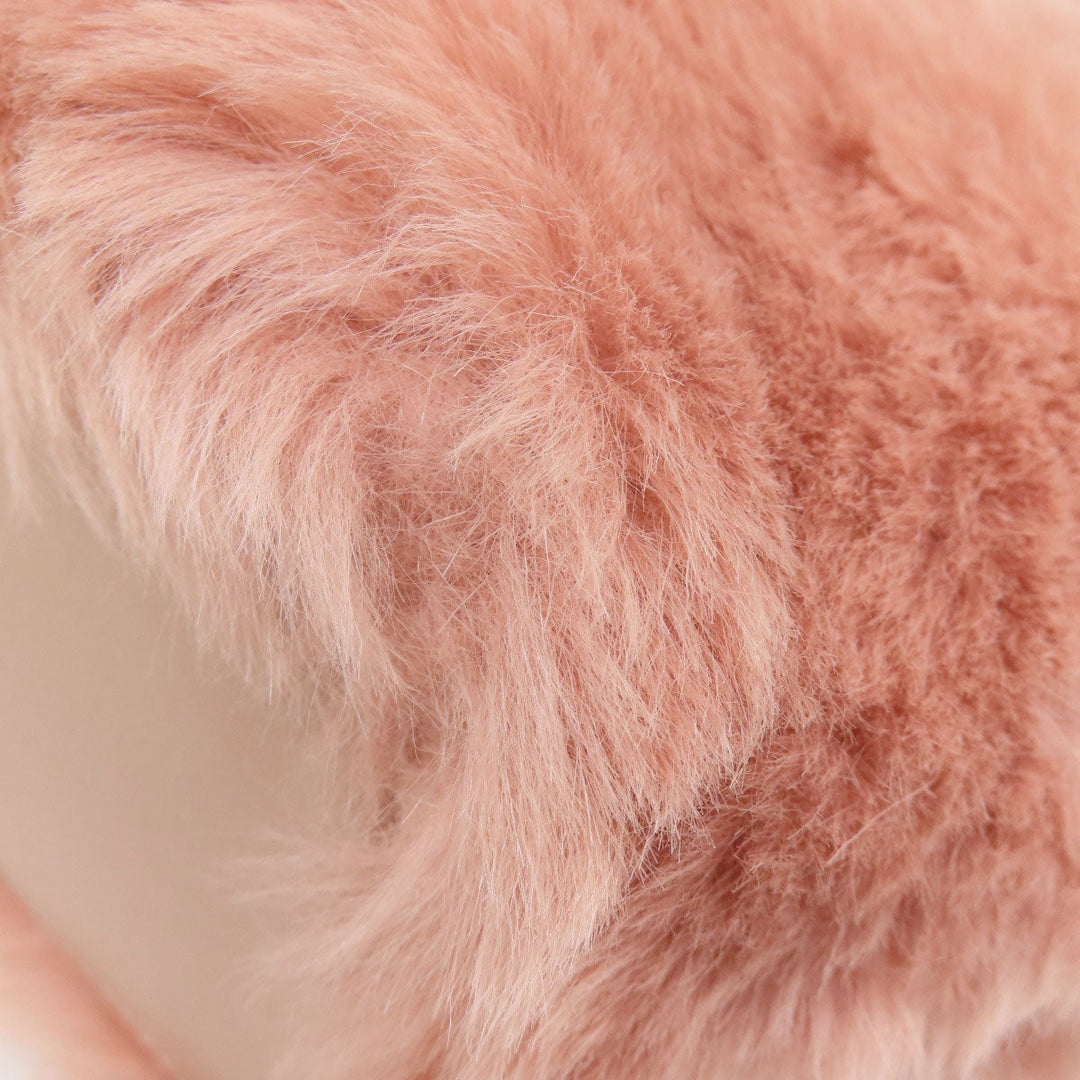 Furla Shoulder Bag fur pink logo Women Used Authentic