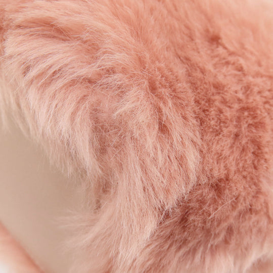 Furla Shoulder Bag fur pink logo Women Used Authentic