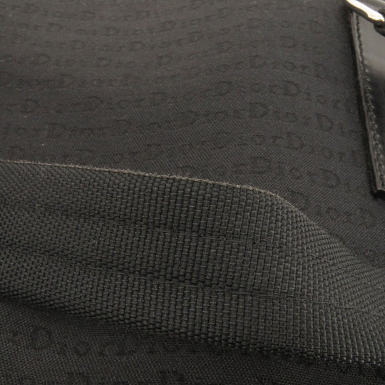 Christian Dior Tote Bag canvas black logo Women Used Authentic
