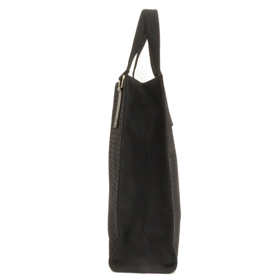 Christian Dior Tote Bag canvas black logo Women Used Authentic