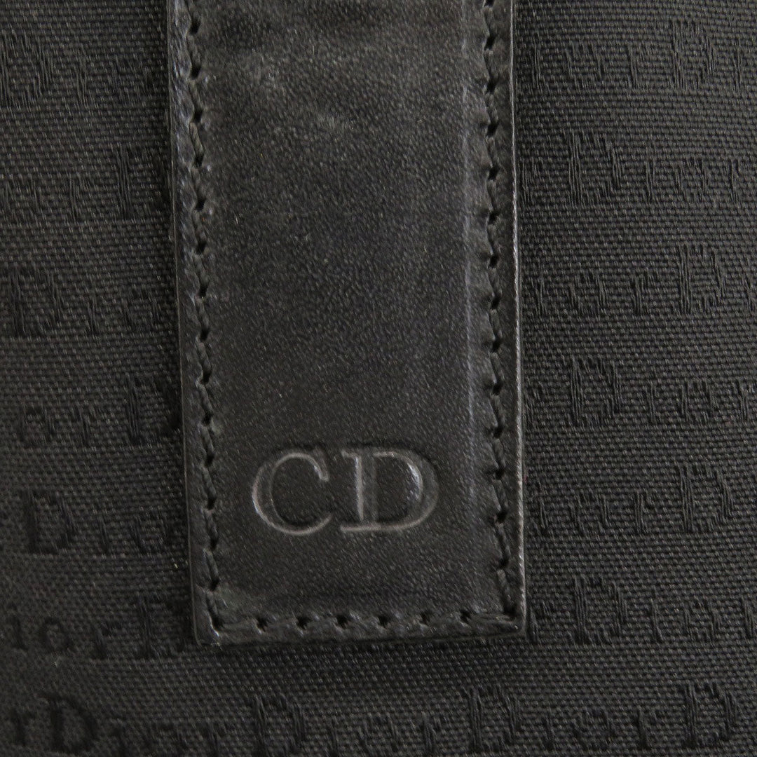 Christian Dior Tote Bag canvas black logo Women Used Authentic