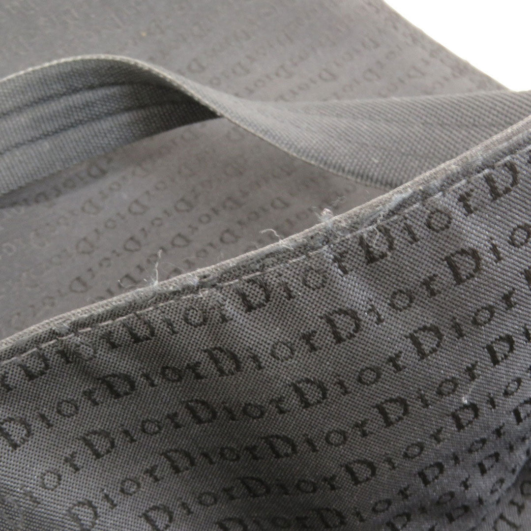 Christian Dior Tote Bag canvas black logo Women Used Authentic