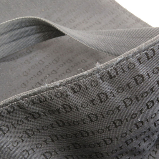 Christian Dior Tote Bag canvas black logo Women Used Authentic