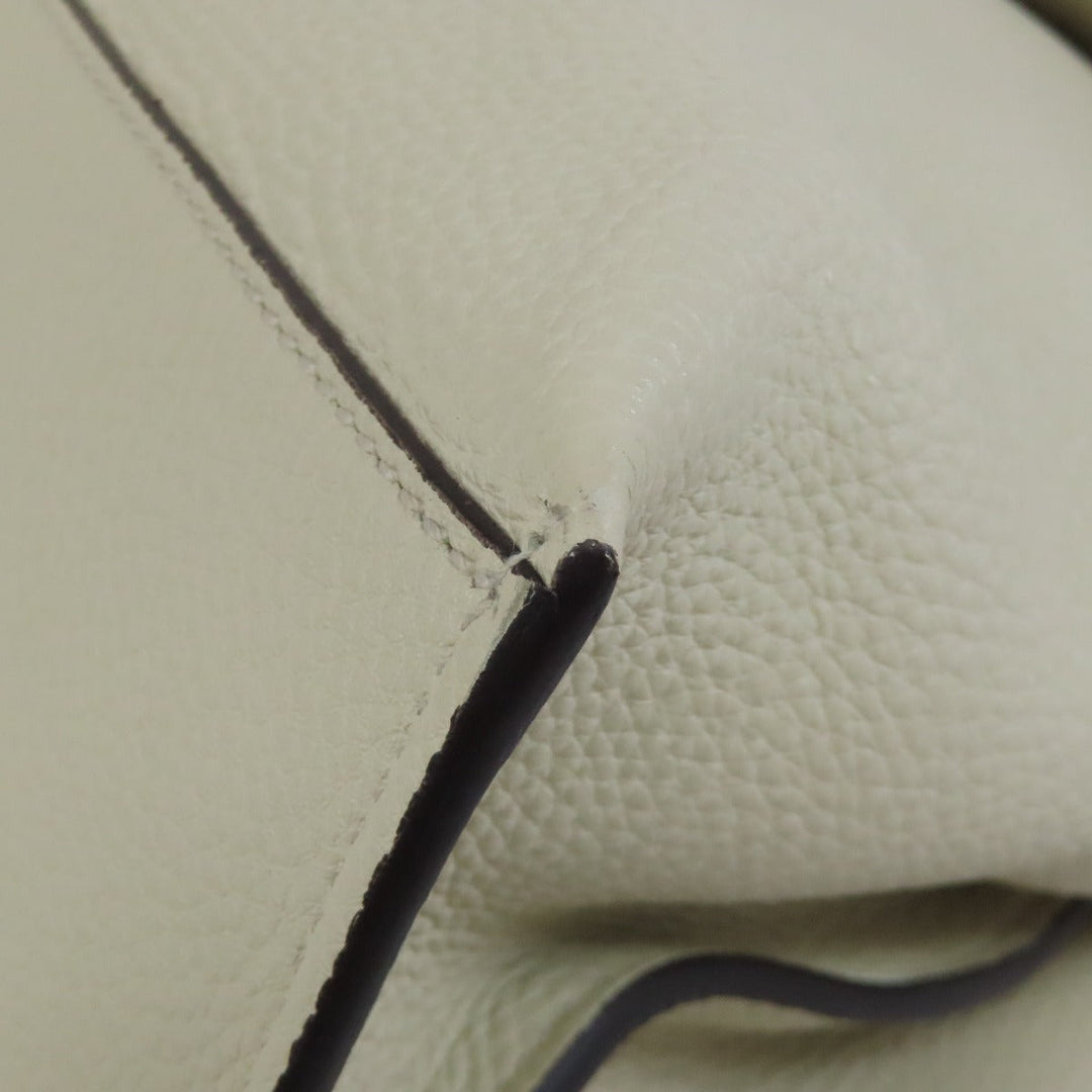 GUCCI Handbag 392013 leather white 2WAY Women Used Authentic