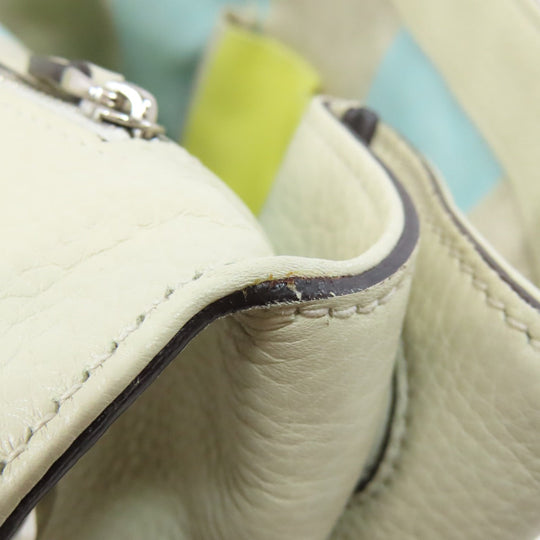 GUCCI Handbag 392013 leather white 2WAY Women Used Authentic