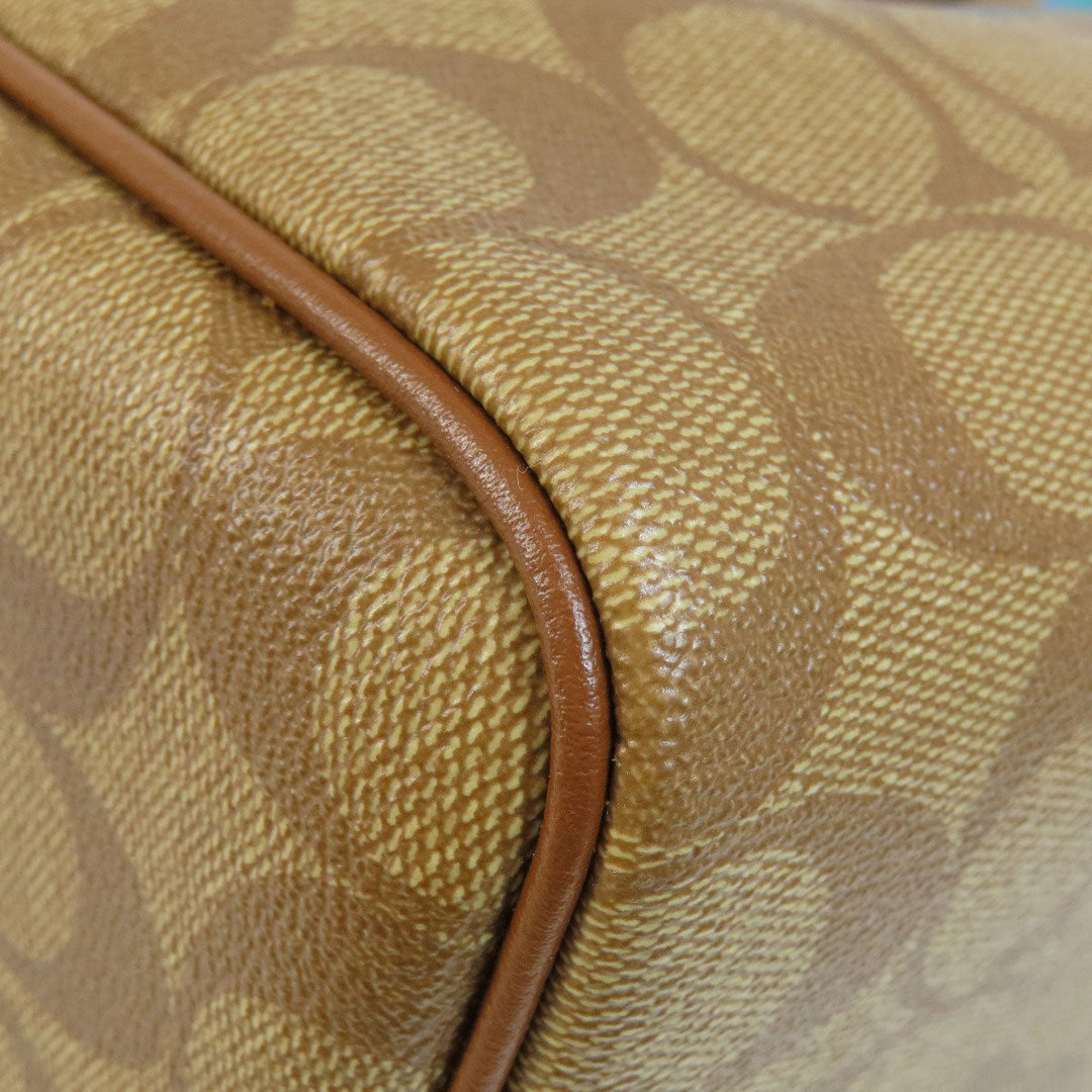 COACH Handbag F73119 PVC Brown Signature 2WAY