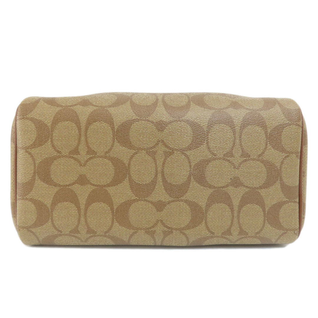 COACH Handbag F73119 PVC Brown Signature 2WAY