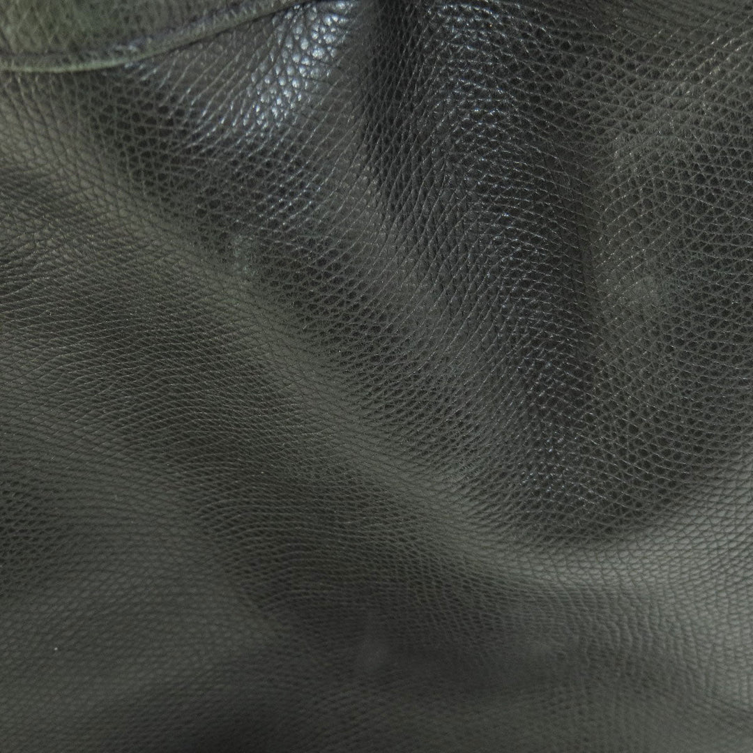 MCM Shoulder Bag leather black MCM logo Women Used Authentic