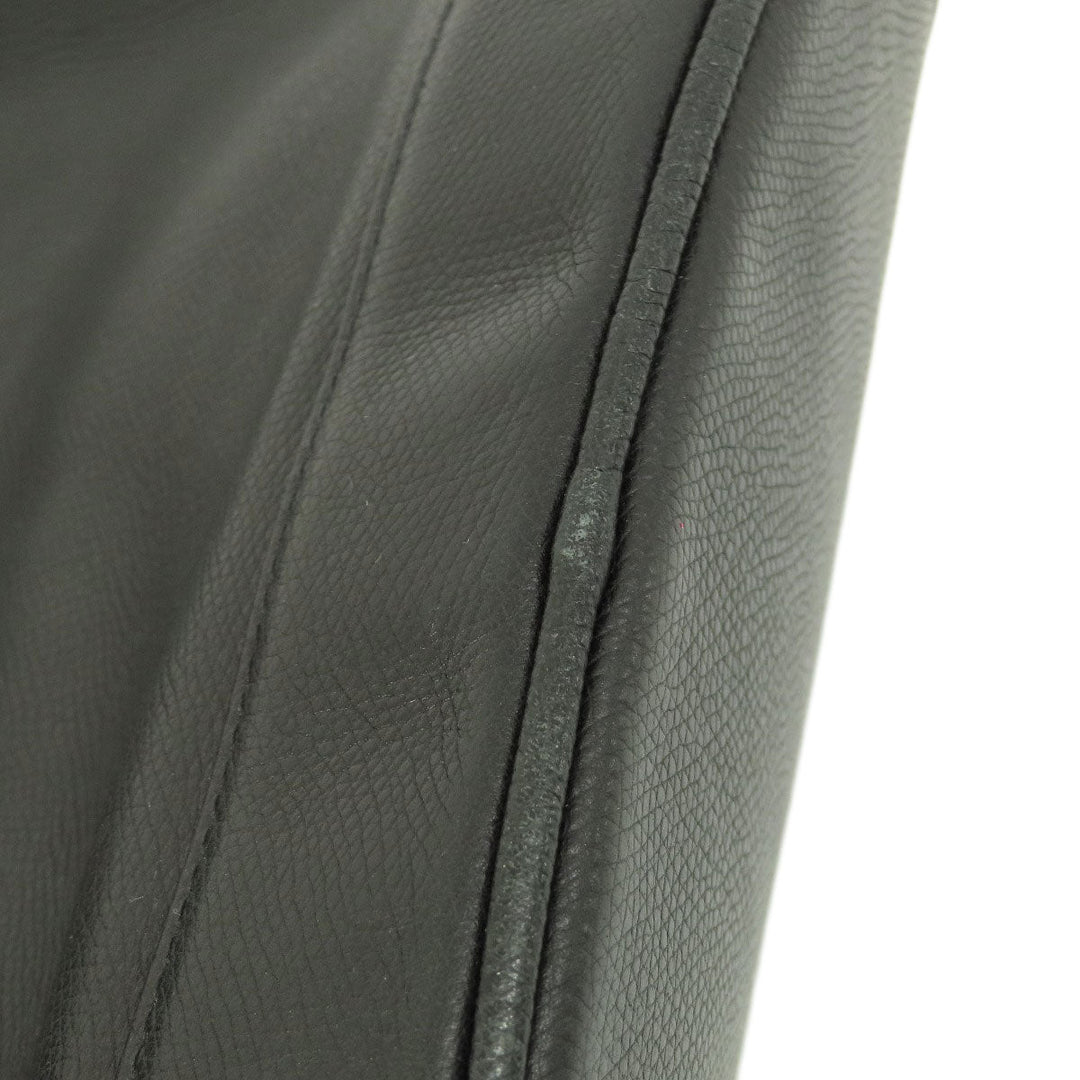 MCM Shoulder Bag leather black MCM logo Women Used Authentic