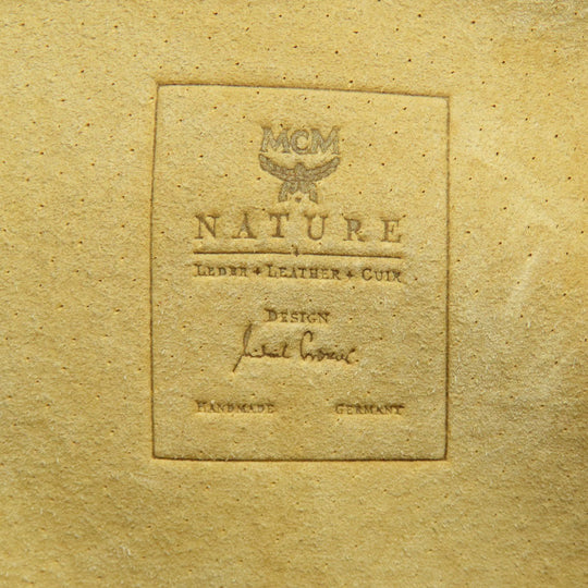 MCM Shoulder Bag leather black MCM logo Women Used Authentic