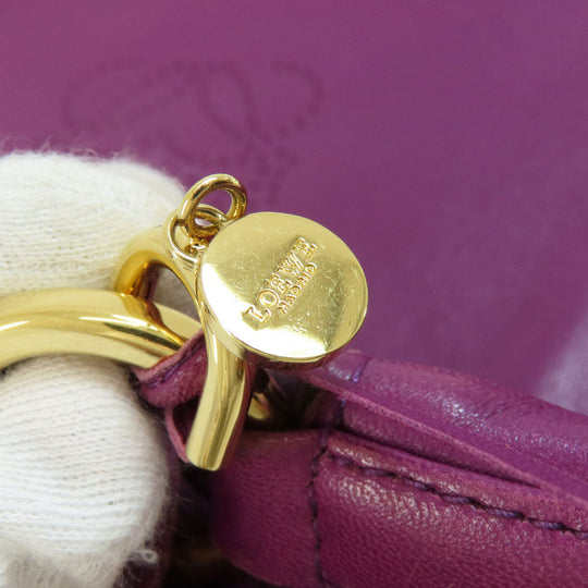 LOEWE Shoulder Bag lambskin purple anagram