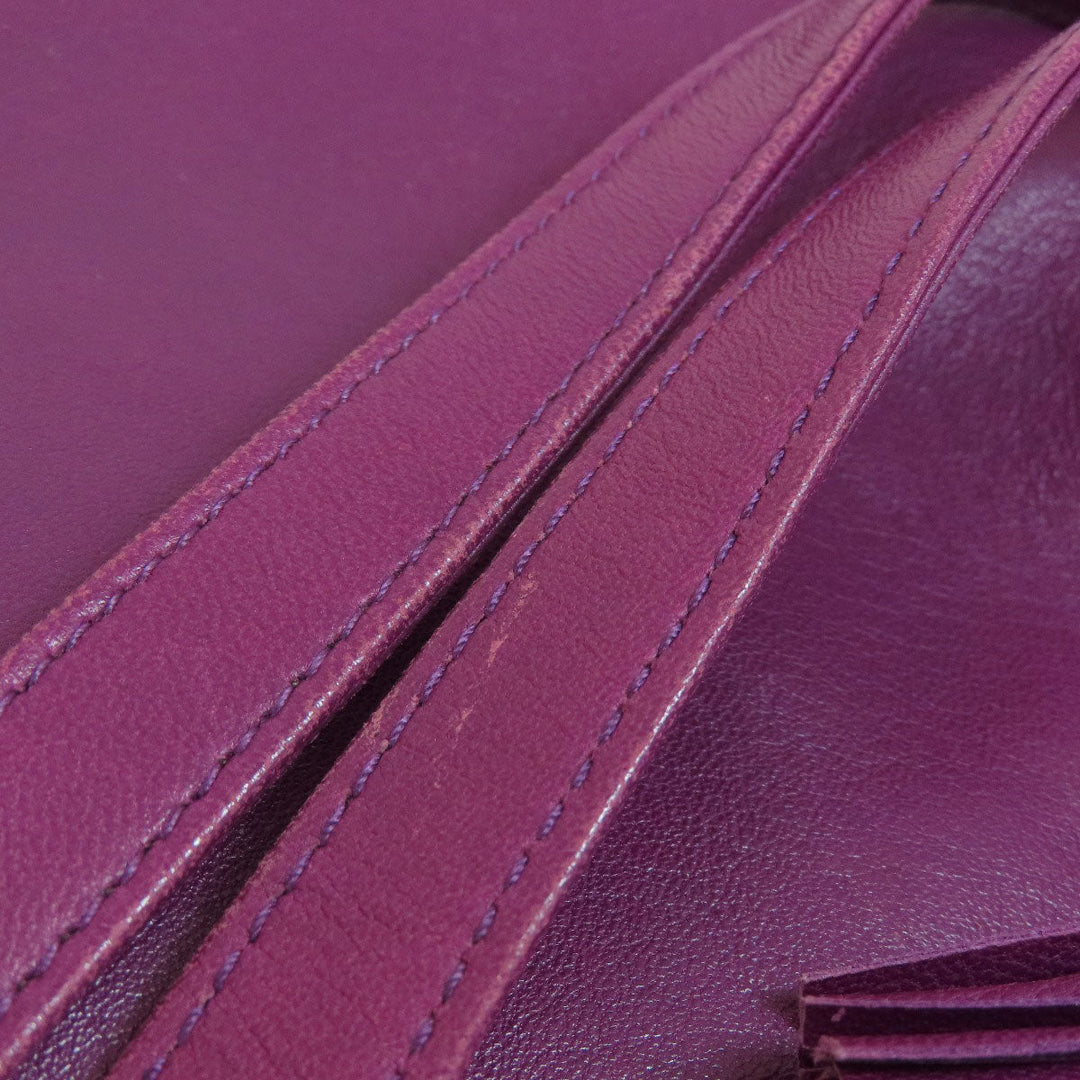 LOEWE Shoulder Bag lambskin purple anagram