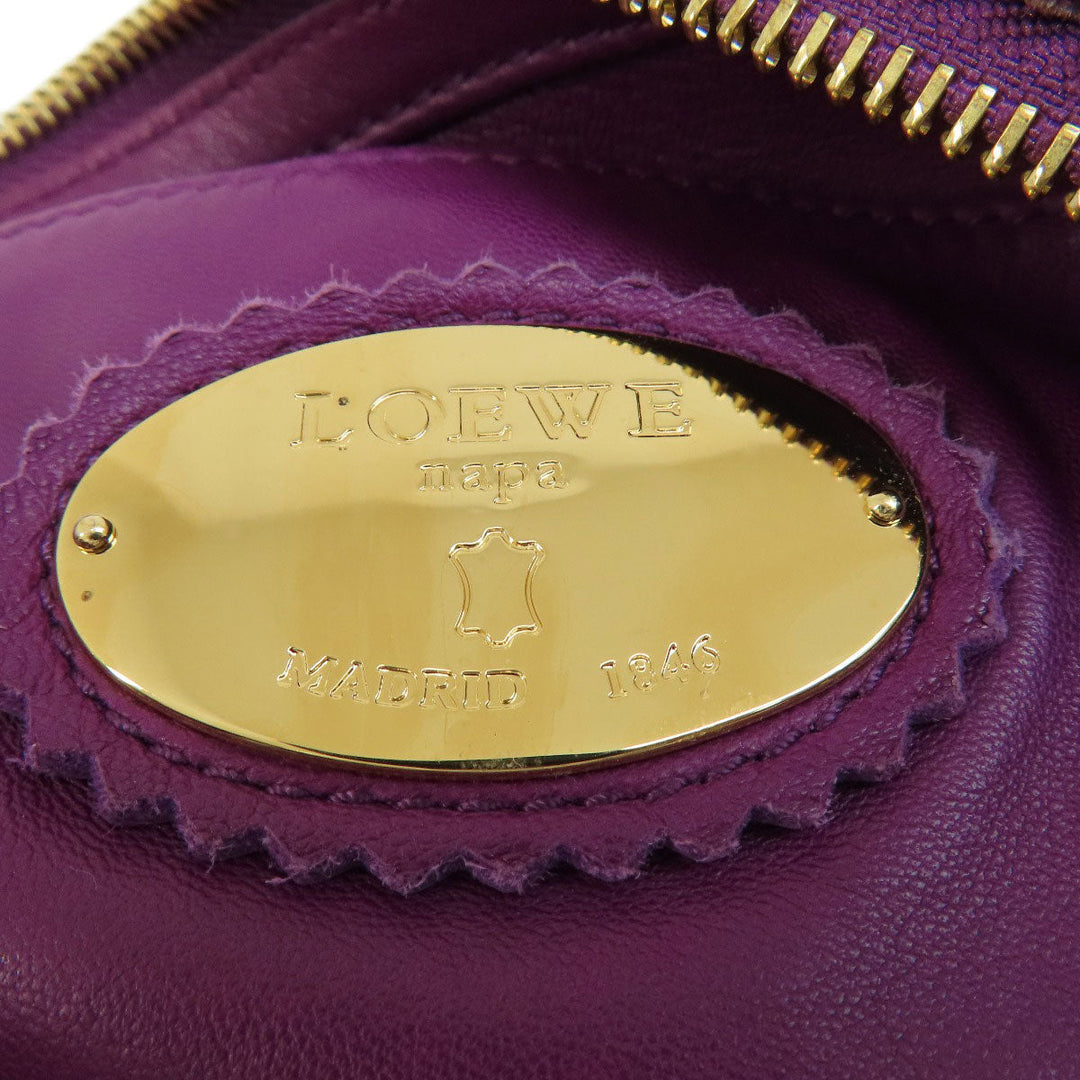 LOEWE Shoulder Bag lambskin purple anagram