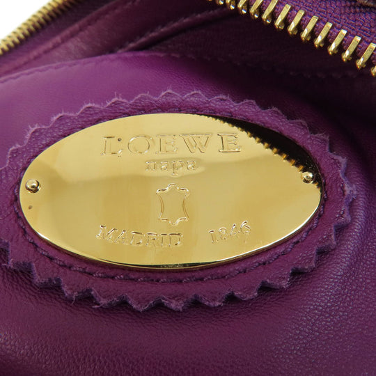 LOEWE Shoulder Bag lambskin purple anagram